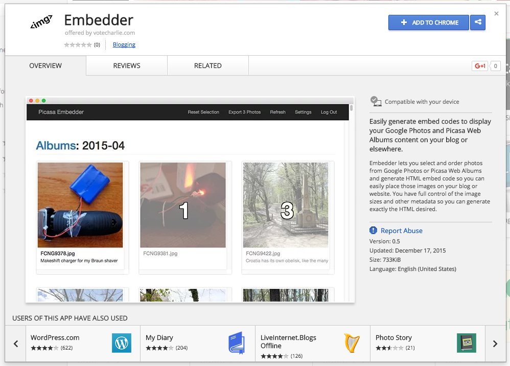 Embedder, a Chrome packaged app