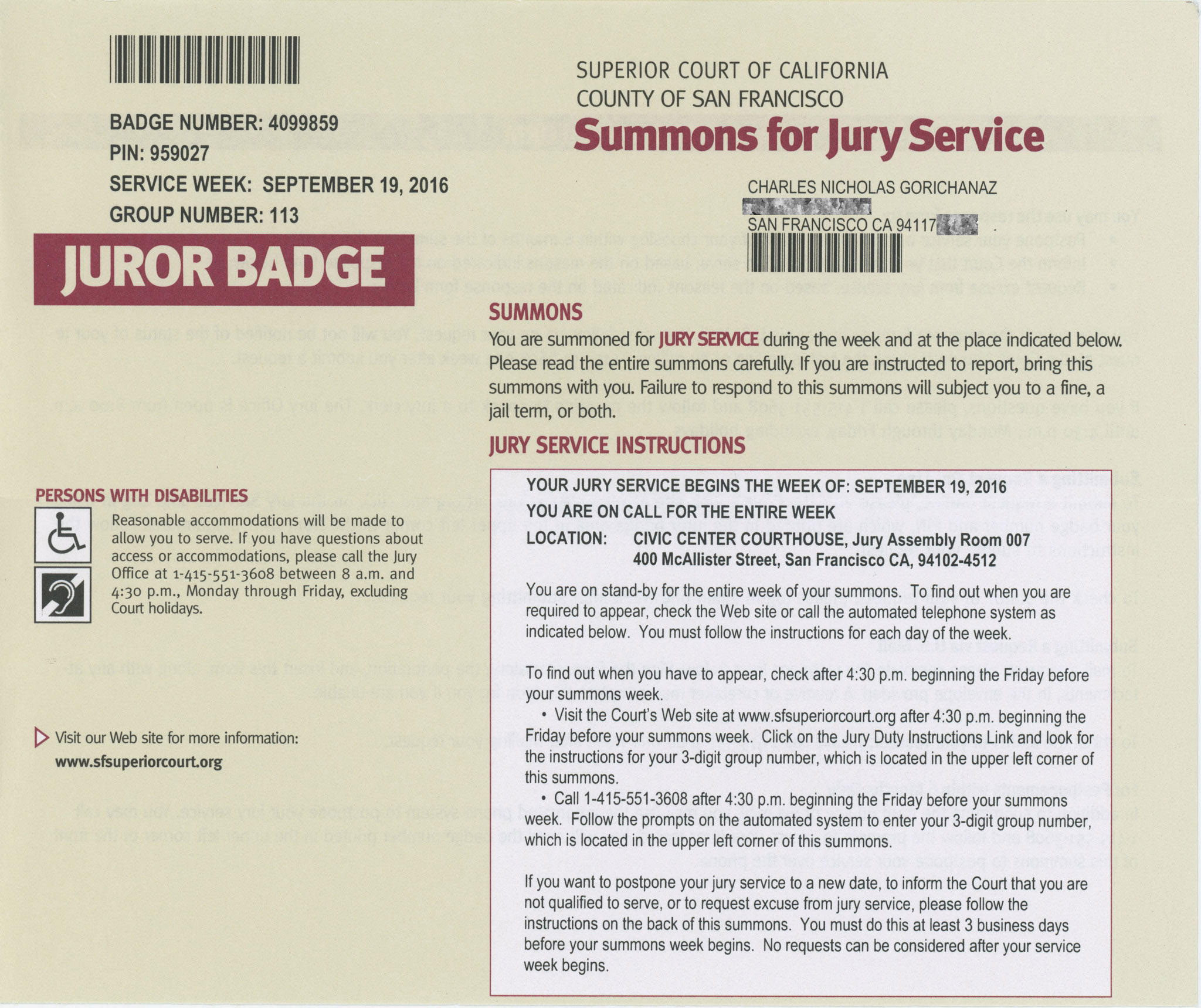 What happens if I don't show up for jury duty in California?