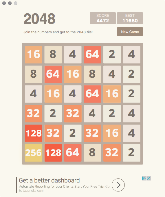 2048 Numbers - Play 2048 Numbers On Foodle