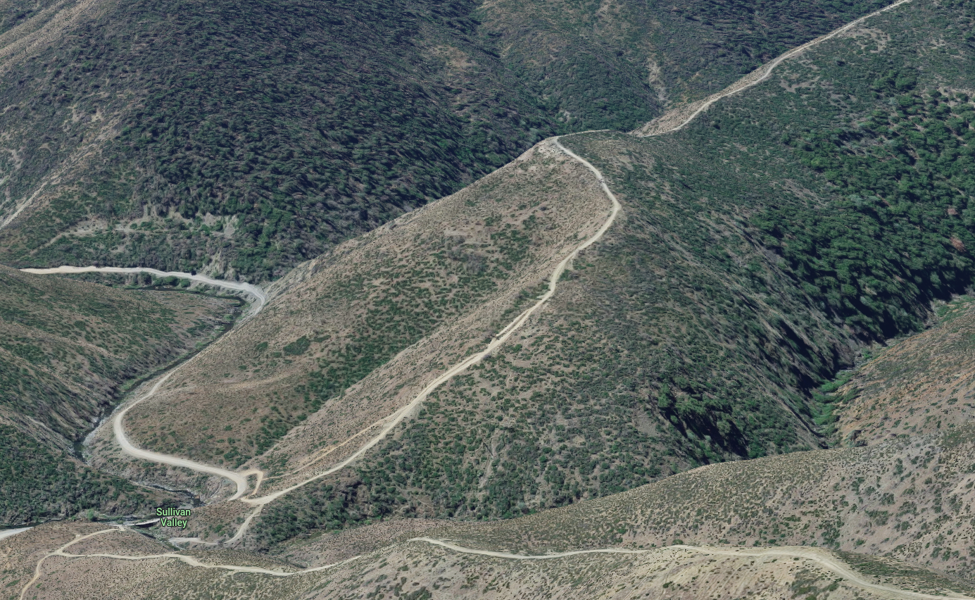 This is the Google Earth view of the road leading up Sullivan Ridge that I decided not to try. It looks like it would have been fun! https://www.google.com/maps/@39.2869019,-122.586243,362a,35y,213.41h,78.51t/data=!3m1!1e3?entry=ttu