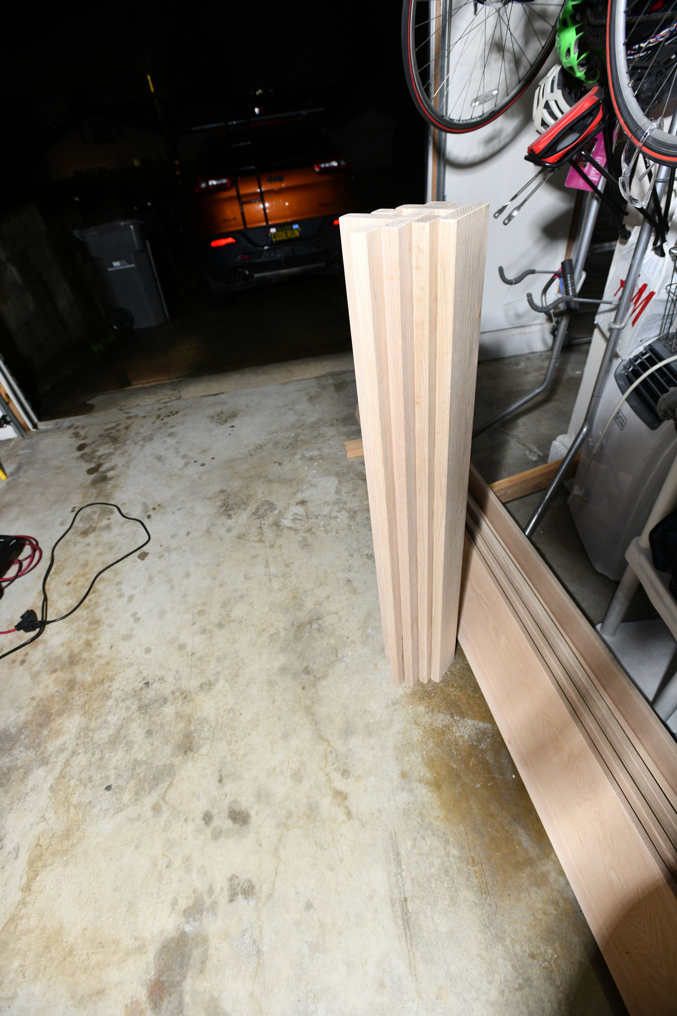I was pleased that my legs seemed pretty square, but once they were assembled, I did go back to the table saw and recut the bases to make sure they were perfectly square. Not that my bedroom floor is going to be square...