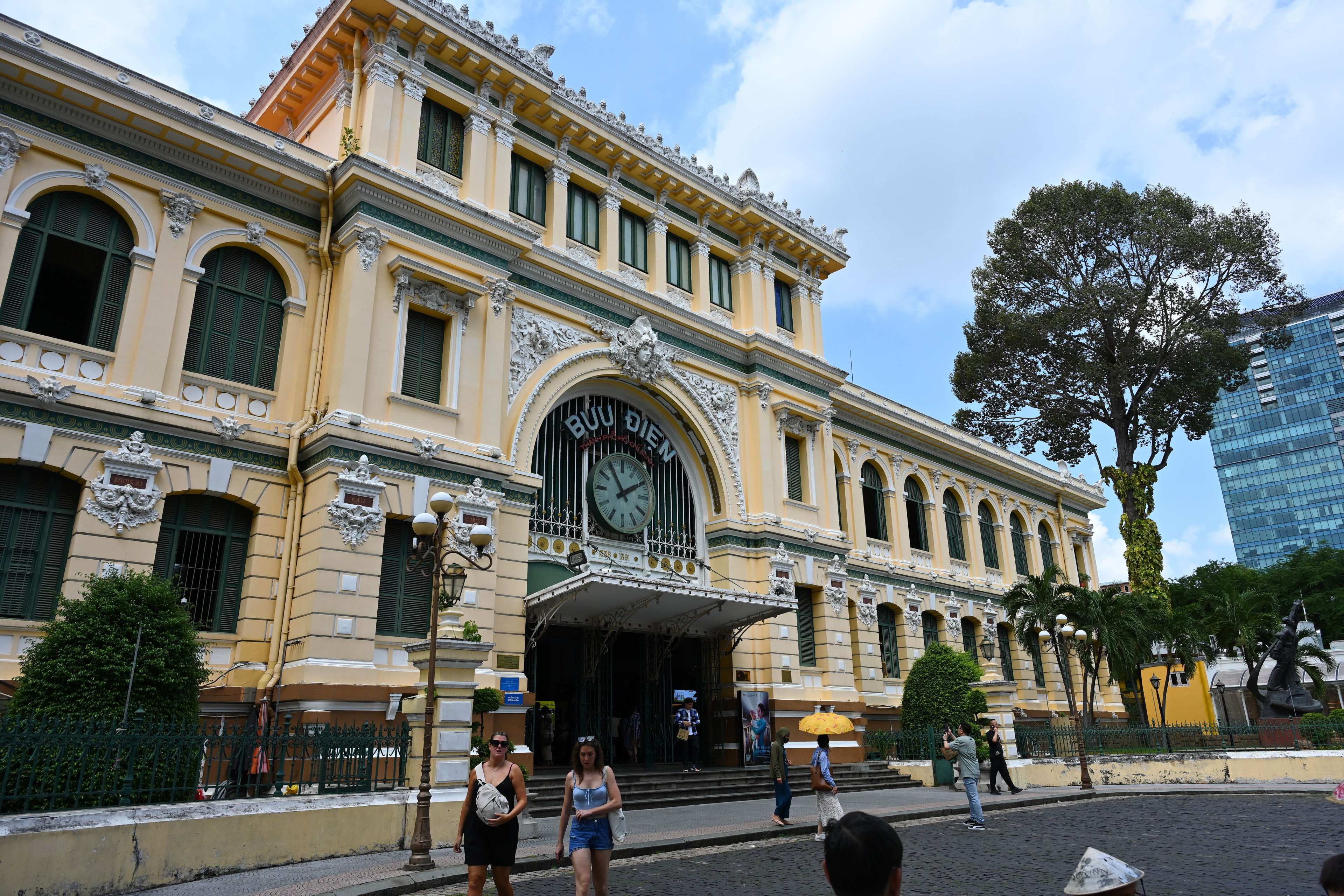 We sent some postcards from the main post office in Saigon, Vietnam.