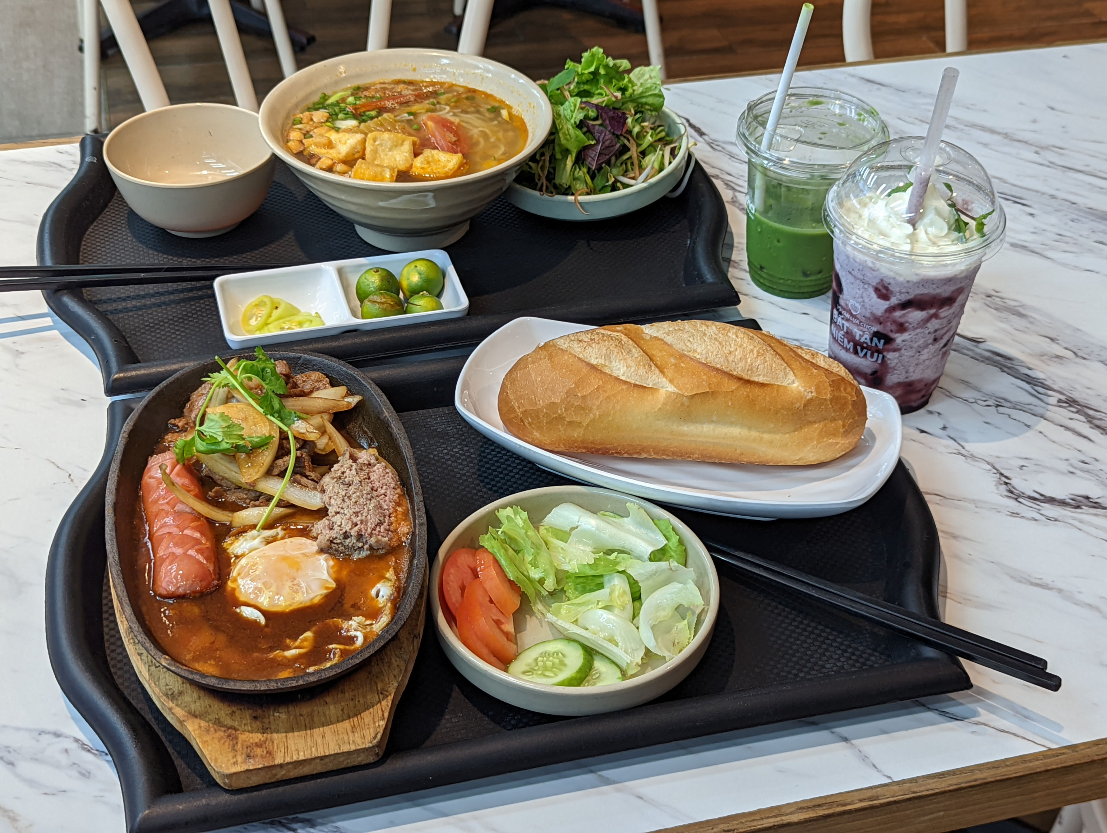 Getting food at Food Hall Landmark 81, Saigon, Vietnam.