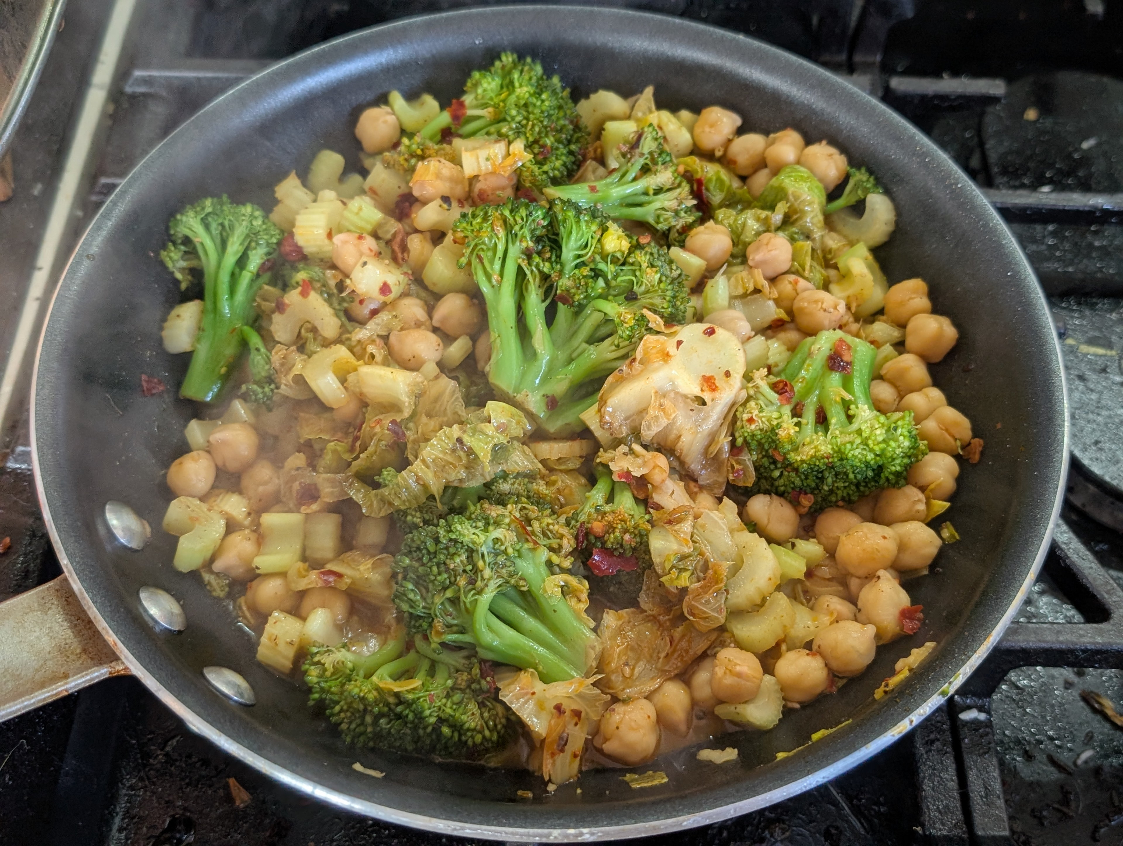I eat a lot of chick peas these days, as a pretty easy and tasty protein source while being vegetarian.