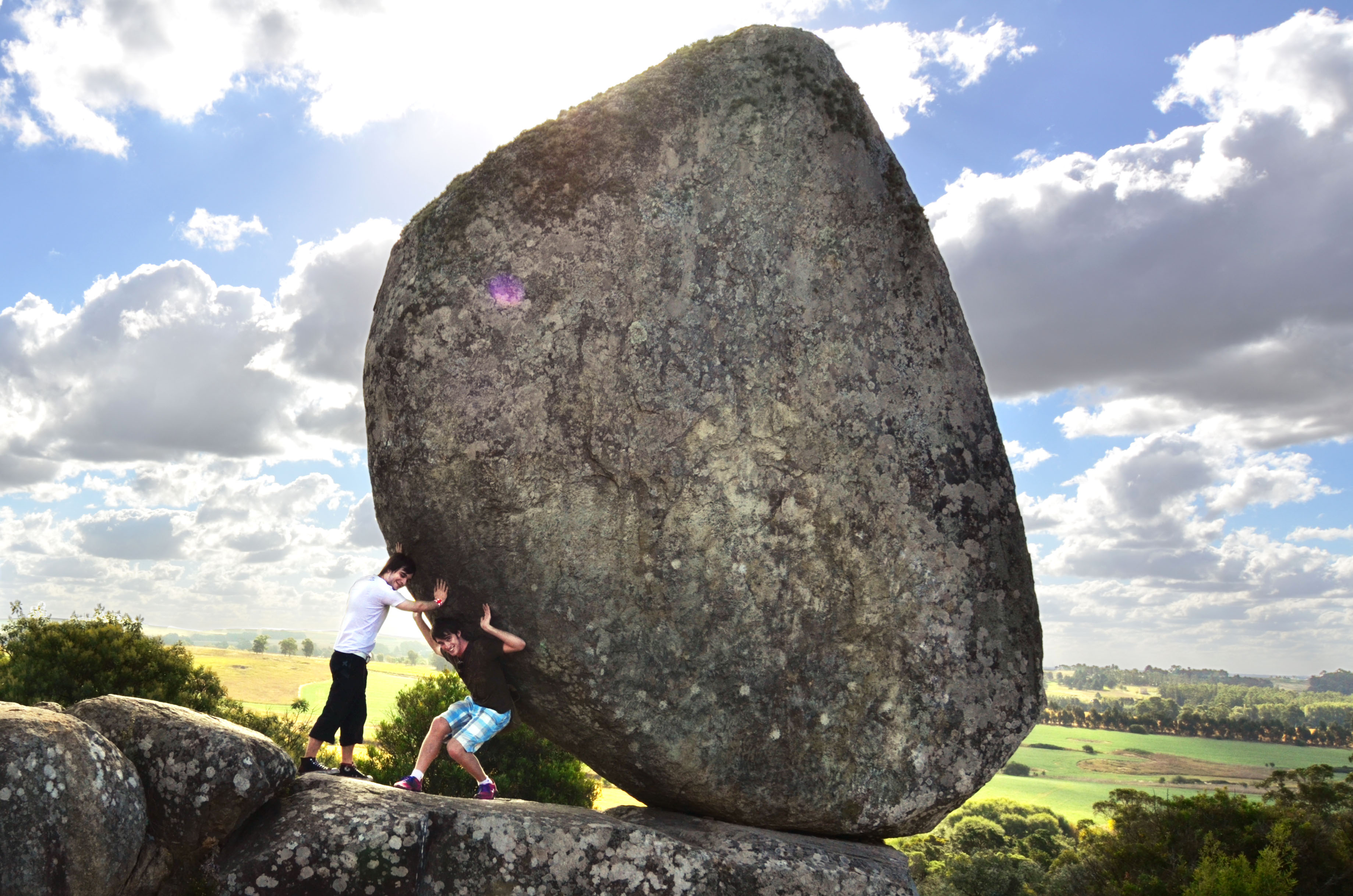 My friend Damian and I at El Centinela in Tandil, Argentina